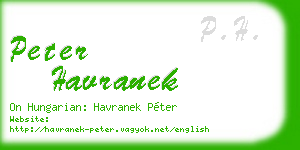 peter havranek business card